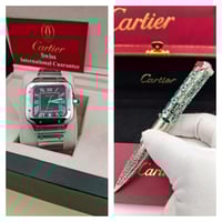 اطقم رجالي ساعه وقلم كارتير