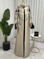 فستان قطعتين خامة ميكادو مع داخليه كريب استرتش