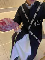 دقلة العقال فخااامه. ▪️قماش اسود كريب .