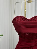 فستان * خامة: باربي - صدريه تل مطرزه خرز يدوي * ⁠