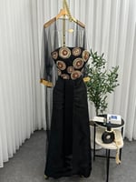 فستان اسود داخلية تفته سيلا + جازار لمعة + بشت تُل