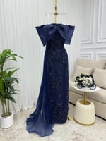 فستان سهره خام باربي مع جازار مزين بكلفه تطريز اصل...