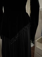 فستان جوخ اصلي كلوش دبل شيفون بليسيا مبطن