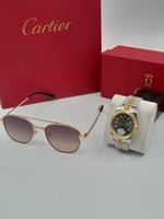 ساعه رولكس مع نظارة كارتير مع الملحقات