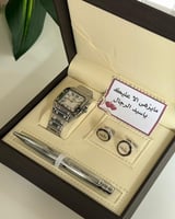 هدي من تحب ◼️ طقم ساعه. ▪️ساعة شكل كارتير . ▪️قلم...