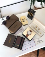 طقم متكامل ساعه جلد جوده ممتازه