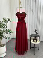 فستان * خامة: باربي - صدريه تل مطرزه خرز يدوي * ⁠