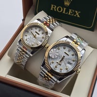 طقم ساعه رجالي نسائي من ماركة رولكس