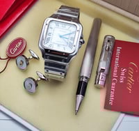 طقم رجالي من كارتير ساعه استل ستيل