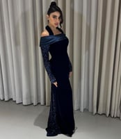 فستان ازرق مخمل