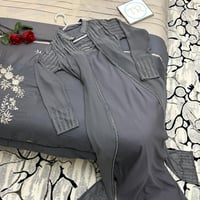 فستان سهره رمادي