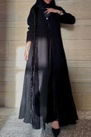 القماش كريب ملكي + مخمل مكسر+مرد داخلي مخمل متصل ب...