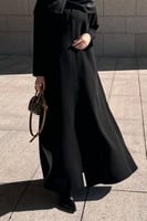 القماش كريب ملكي + بطانه داخليه + طرحة