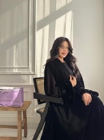 عباية مخمل شتوي- نص كلوش