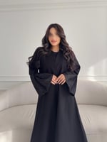 عباية روان – كريب فاخر ربع كلوش