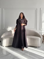 عبايه جوخ شتوي مع كشميري