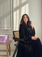 عباية مخمل شتوي- نص كلوش