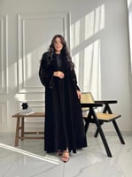 عباية مخمل شتوي- نص كلوش