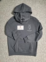 بلوفر شتوي دبل كاب رصاصي غامق