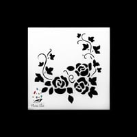 274 - ورق استنسل زخرفة ورد 13سم * 13سم