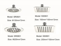 طاسة دش ستانلس ستيل مع سيلكون لتقوية الدفع 20 سم