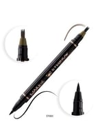 ميك اوفر قلم مزدوج لتحديد الحاجب والعين اسود بني ن...