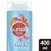 صانسيلك شامبو شعر 400 مل كثيف وطويل