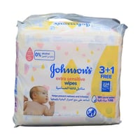 جونسون مناديل اطفال حساسه 56 عبوه 3+1 مجانا