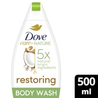 دوف غسول الجسم بزيت جوز الهند وحليب اللوز 500 مل