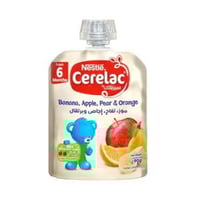 سيريلاك مهروس موز وتفاح وإجاص وبرتقال 90جم