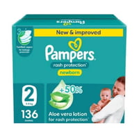 بامبرز صندوق رقم (2) ضخم 136 قطعة