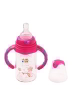 كيكو رضاعة زجاج بمقبض لسهولة الحمل (+6) 120 مل