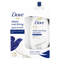 دوف سائل استحمام مغذي 250 مل مع ليفة هدية