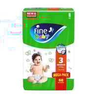 فاين بيبي حفايض أطفال مقاس 3 وسط العبوة الضخمة 68...
