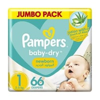 بامبرز مقاس (1) مولود جديد 2-5 كجم عبوة اقتصادية 6...