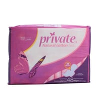 برايفت ماكسي فوط صحية ليلة بالأجنحة 48 حبة