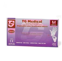 تي جي ميديكال قفازات لاتيكس صغير 100 قطعة