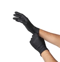 جلوبال ستار قفازات فنيل أسود صغير 100 قطعة