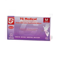 تي جي ميديكال قفازات لاتيكس وسط 100 قطعة