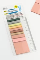 شرائط تمييز لاصقة شفافة بألوان باستيل
