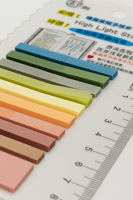 شرائط تمييز لاصقة شفافة بألوان باستيل