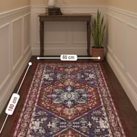 سجادة فاخرة بتصميم شرقي تقليدي – لون عنّابي وكحلي...