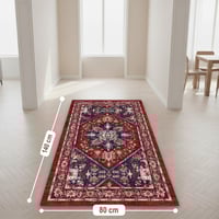 سجادة فاخرة بتصميم شرقي تقليدي – لون عنّابي وكحلي...