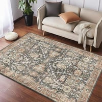 سجادة تراثية عتيقة داكنة | مثالية لغرف المعيشة ذات...