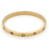 سوار الحب كارتير مطلي ذهب مزين ب 5 احجار