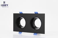 مانع توھج مربع ثنائي مجوز اسود اسود LUXIFY