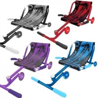 سكوتر أرضي ويف رولر ثلاثي العجلات بكرسي قماشي