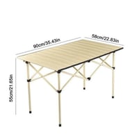 طاولة تخييم المنيوم شرائح 95×53×57سم