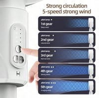 مروحة أرضية بخمس سرعات وتحكم عن بعد بالشحن DENX DX...