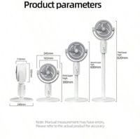 مروحة أرضية بخمس سرعات وتحكم عن بعد بالشحن DENX DX...